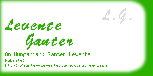 levente ganter business card